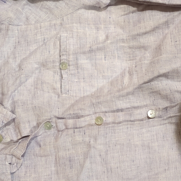 Chico's Design purple linen button down - Picture 3 of 7